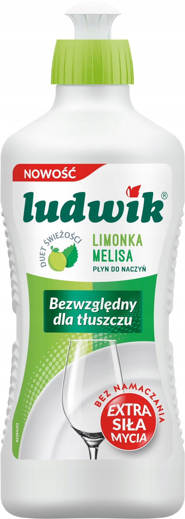 LUDWIK – płyn do naczyń „DUET ŚWIEŻOŚCI” limonka z melisą 450 g