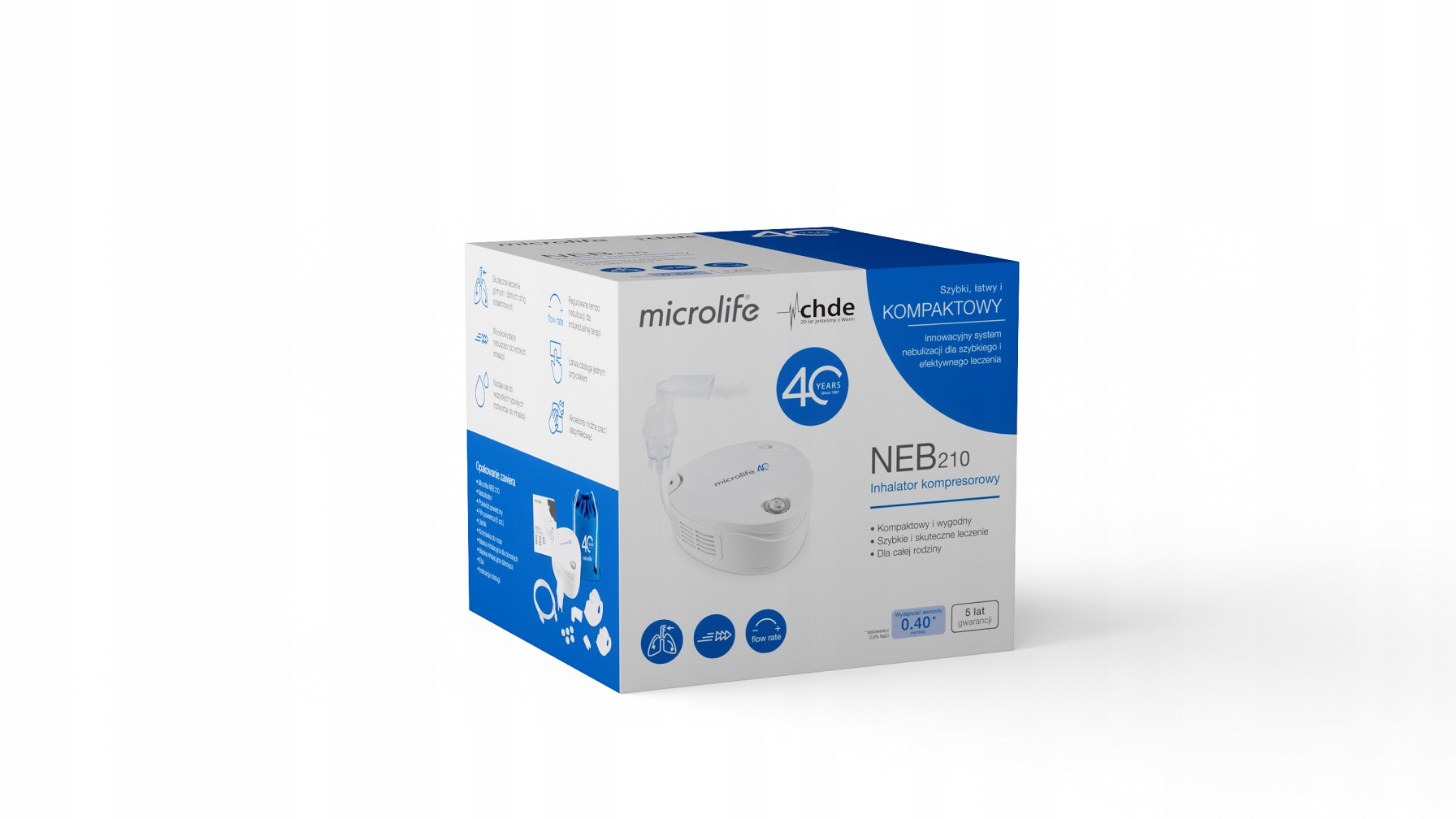 Microlife Inhalator Nebulizator Tłokowy NEB210+sól+dzienniczek