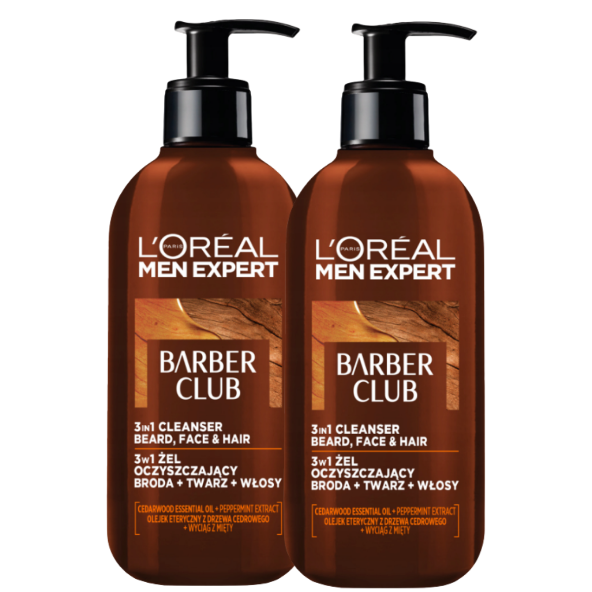 L’Oréal Men Expert Barber Club Żel Dla Mężczyzn Twarz Broda i Włosy 2x200ml