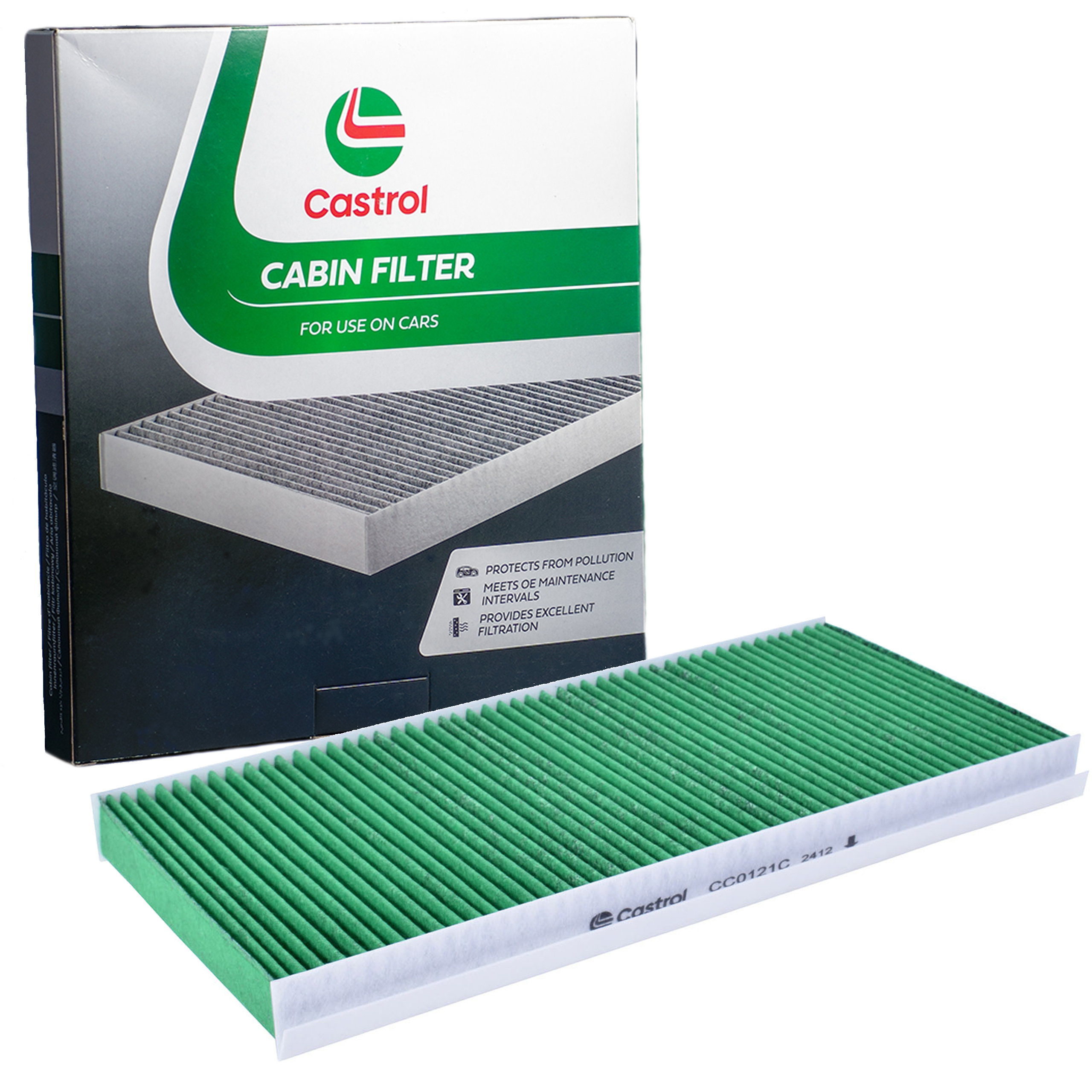 Castrol Filtr Kabinowy wentylacja przestrzeni pasażerskiej CC0121C CARBON+