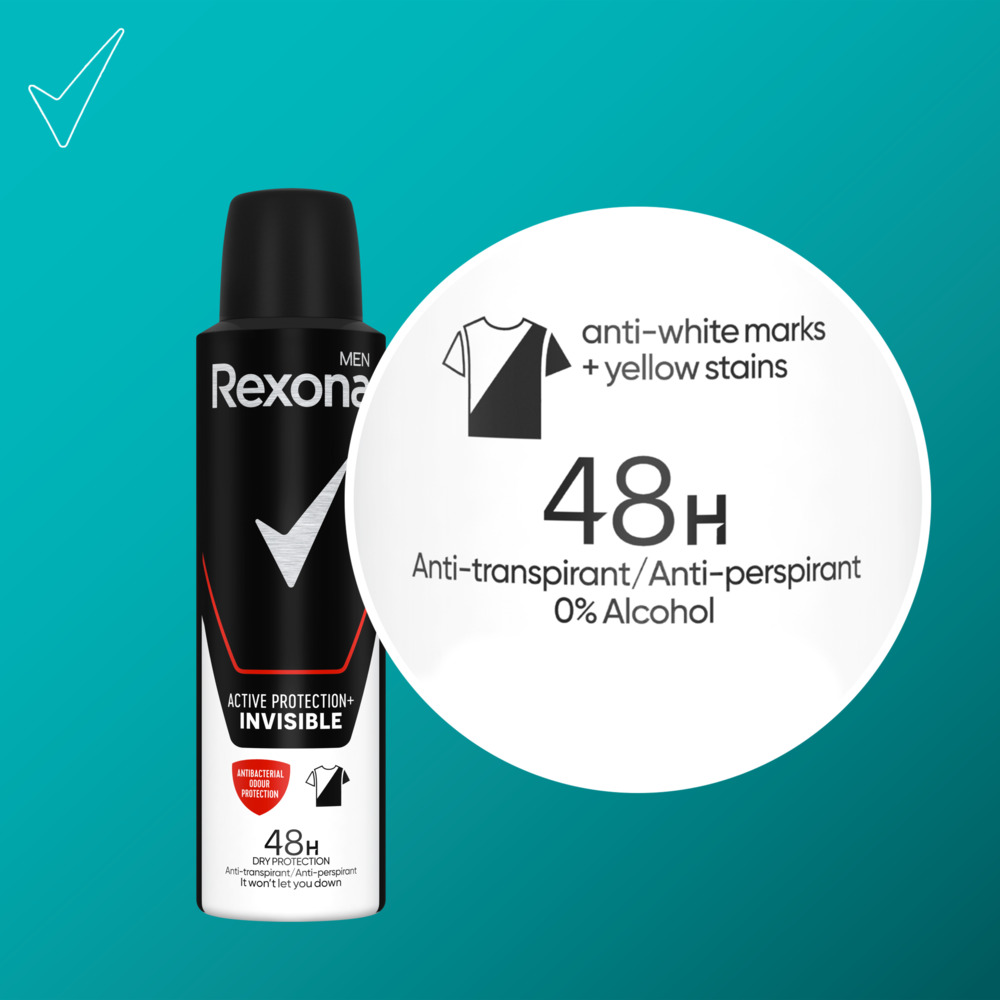Rexona Men Active Protection+ Invisible antyperspirant w aerozolu 150 ml