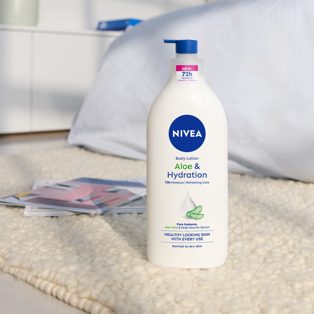NIVEA Wygładzające i odżywcze mleczko do ciała + Łagodzący balsam 625 ml