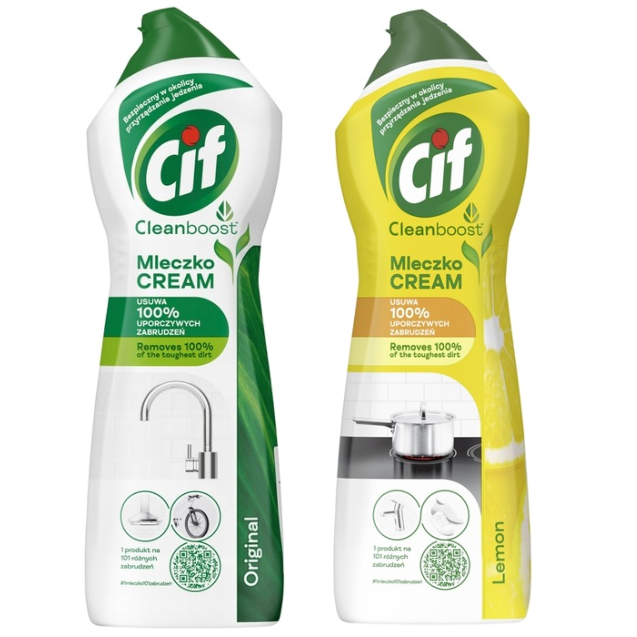 Cif Cream Mleczko do czyszczenia MIX ZESTAW 2×650