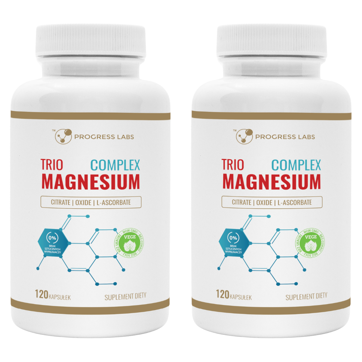Zestaw PROGRESS LABS TRIO Magnesium Magnez Complex 120 kapsułek 2x