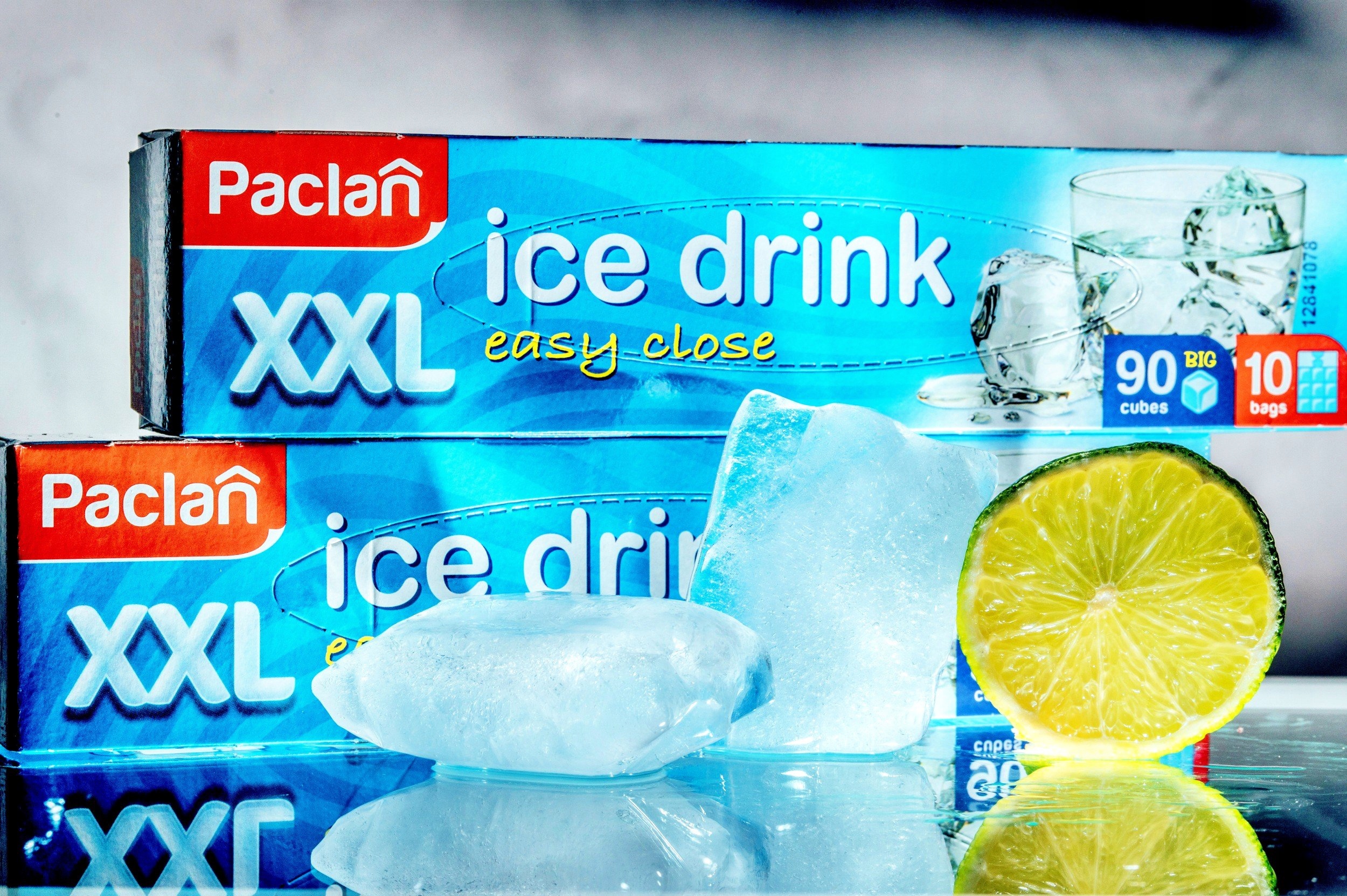 Paclan woreczki do lodu samozamykające XXL 90 kostek 10 szt.