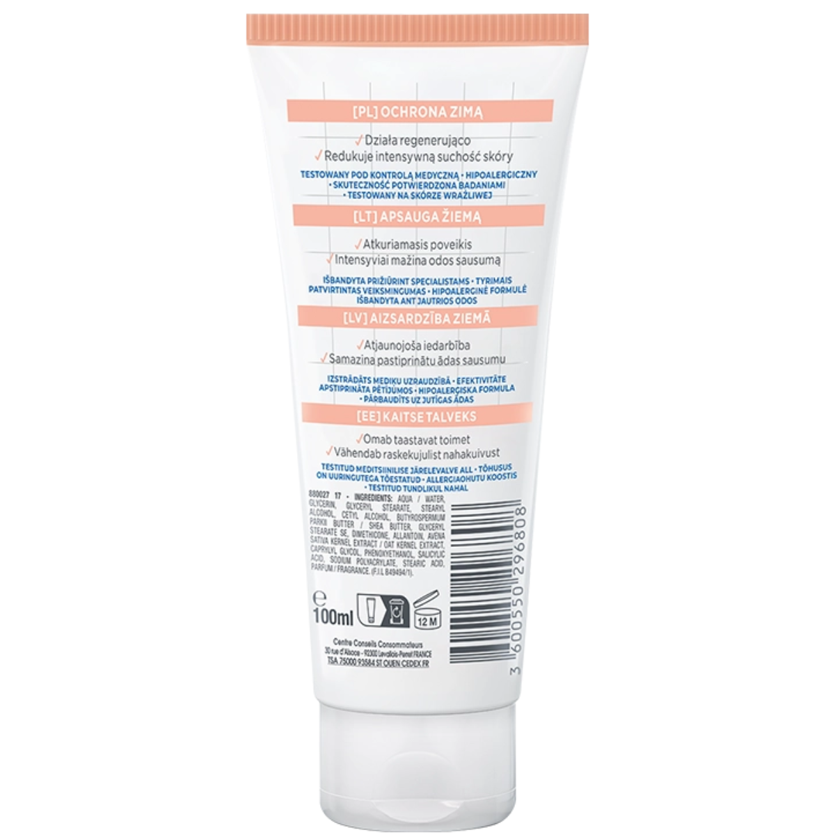 Mixa Allantoin Restore Regenerujący Krem Sucha Skóra Rąk Z Gliceryną 3x100ml