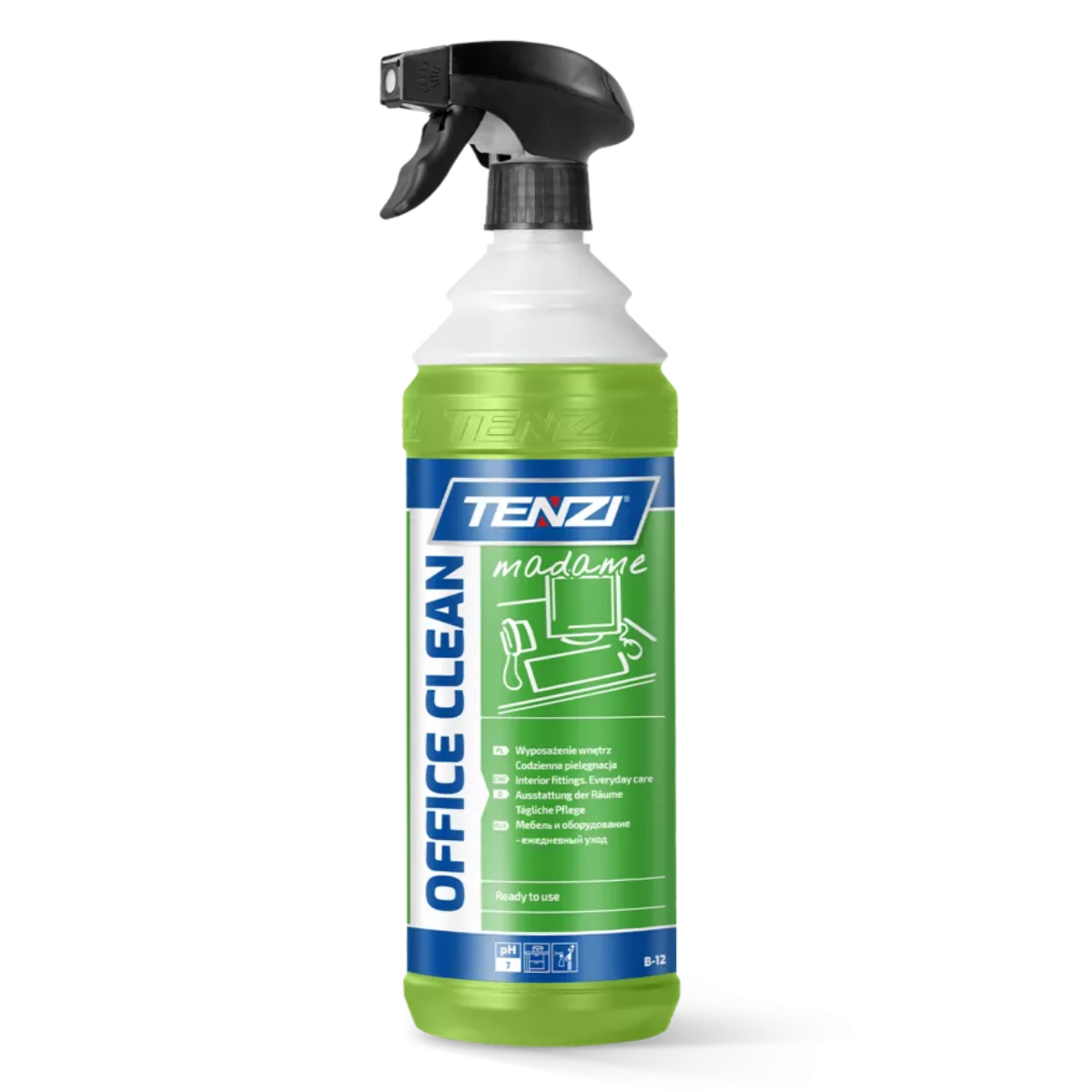 TENZI OFFICE CLEAN MADAME Płyn do Czyszczenia mebli drewna plastiku 1 l
