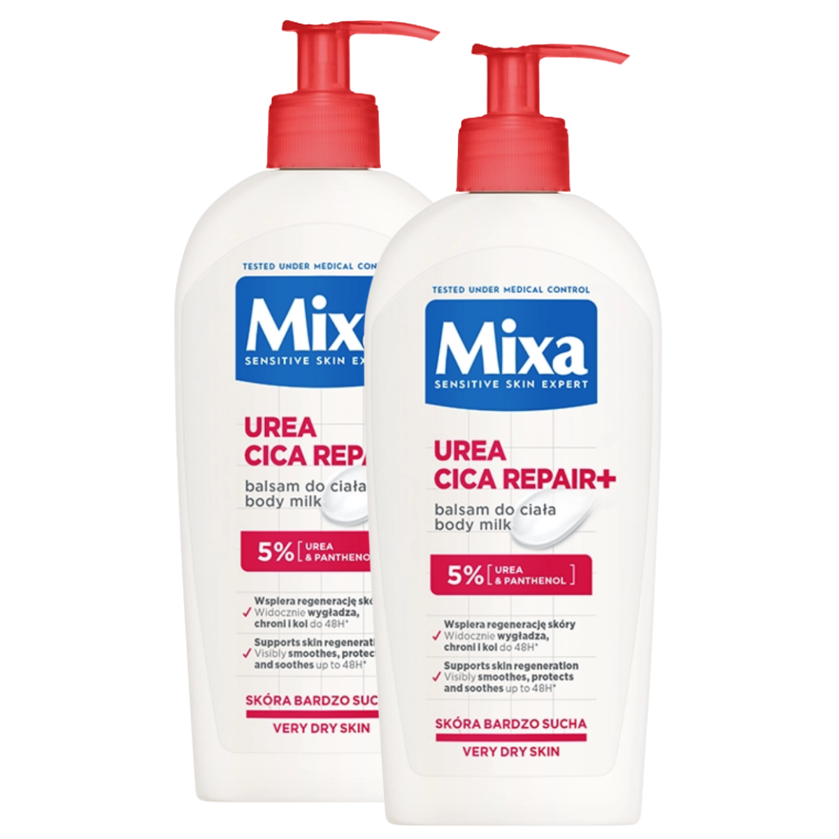 Mixa Urea Cica Repair+ Regenerujący Hipoalergiczny Balsam Do Ciała Z Mocznikiem 2x400ml