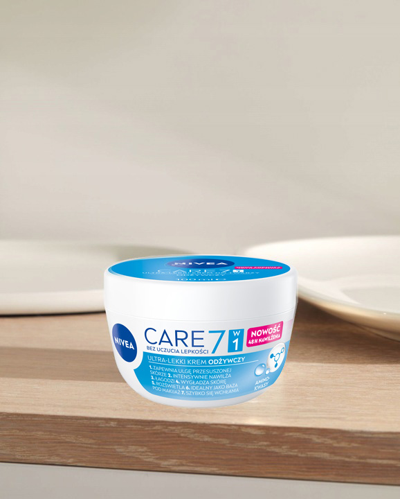 NIVEA Care 7w1 Odżywczy Lekki Krem na dzień do twarzy nawilżający 100 ml