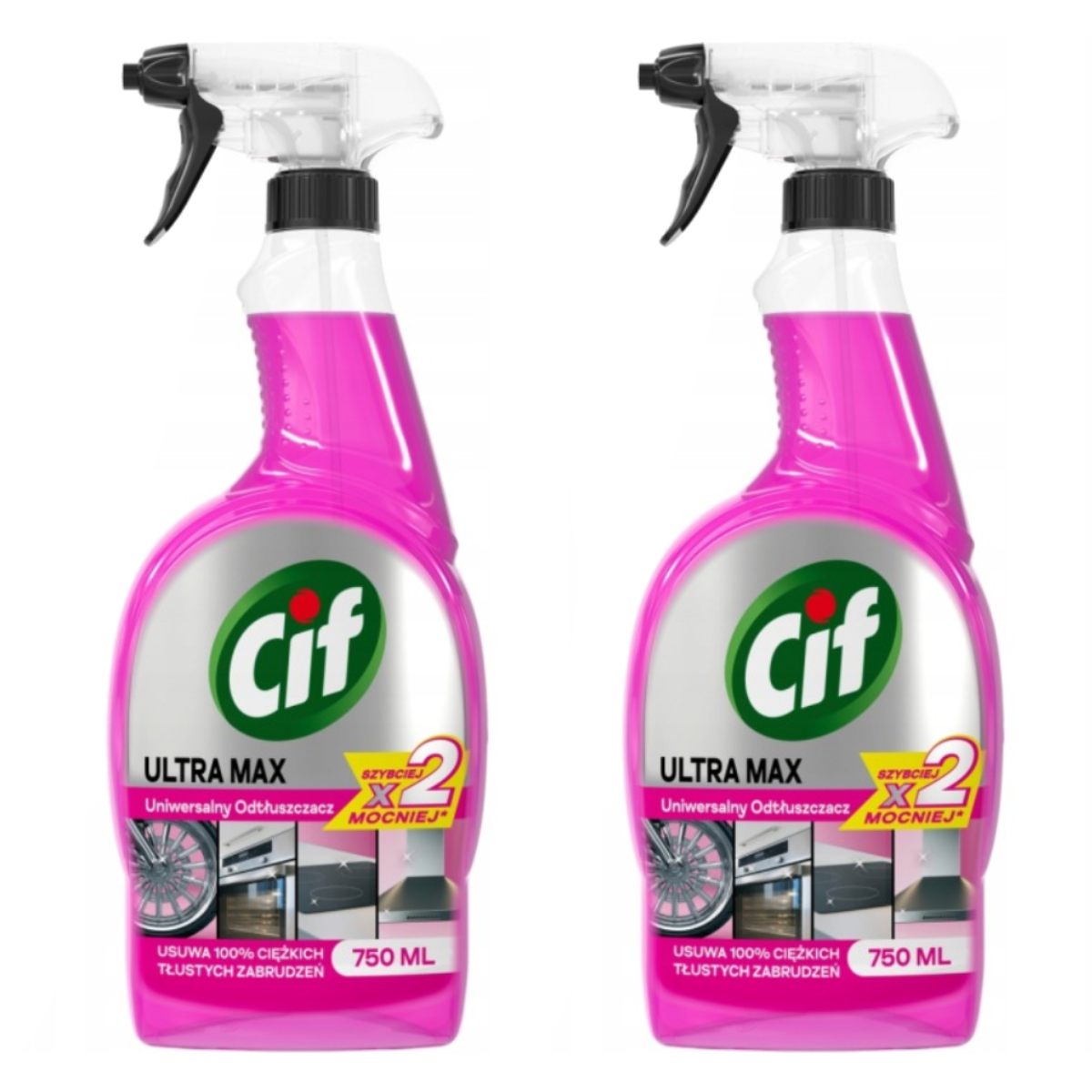 Cif Ultra Max odtłuszczacz 750ml pink x2