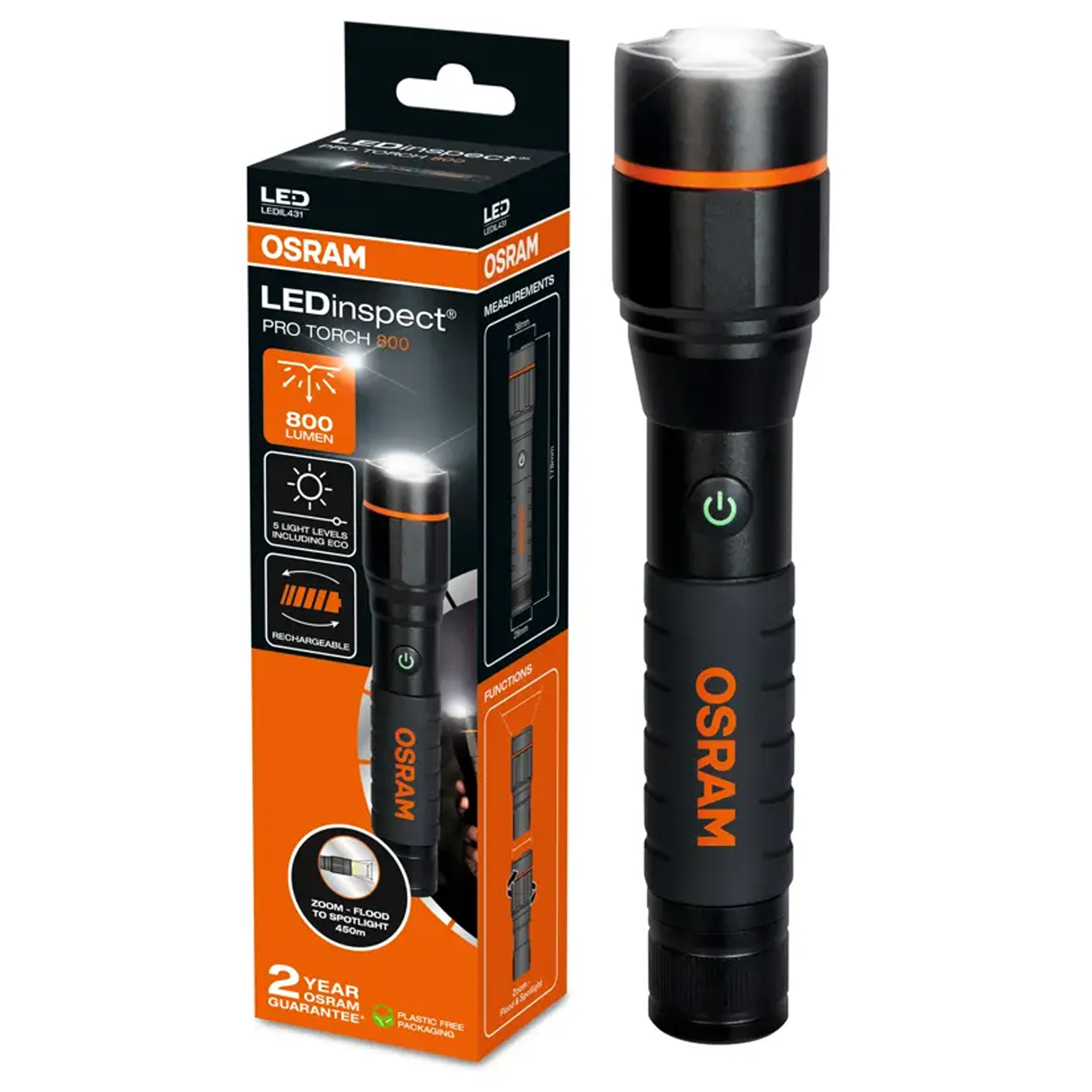 Osram Latarka LEDinspect PRO TORCH 800