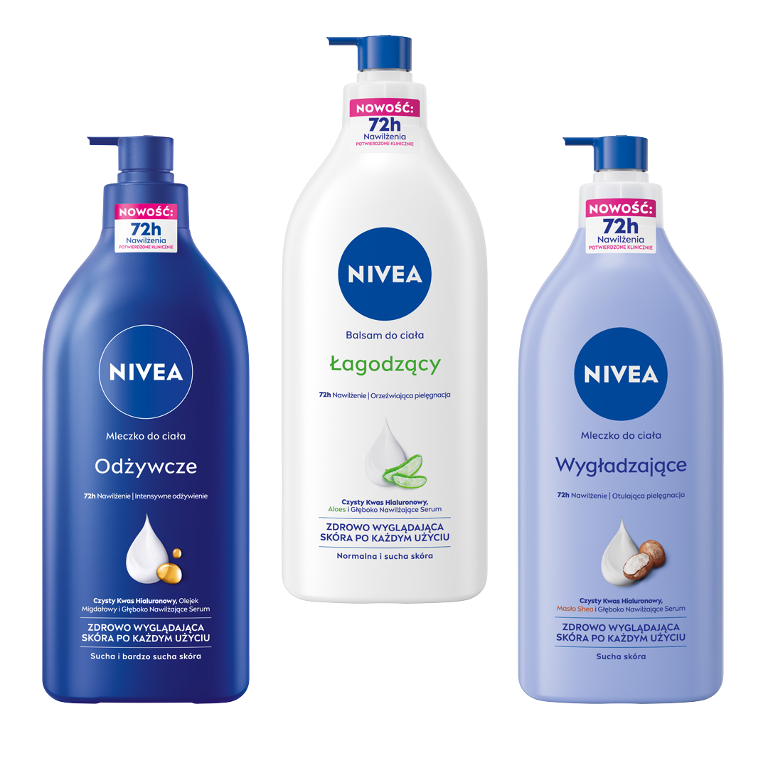 NIVEA Wygładzające i odżywcze mleczko do ciała + Łagodzący balsam 625 ml