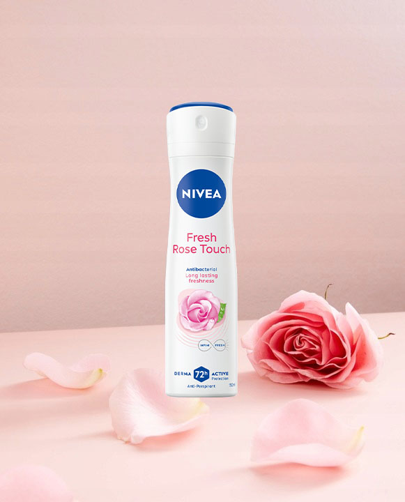 NIVEA Fresh Rose Touch Antybakteryjny Antyperspirant damski w sprayu 150 ml