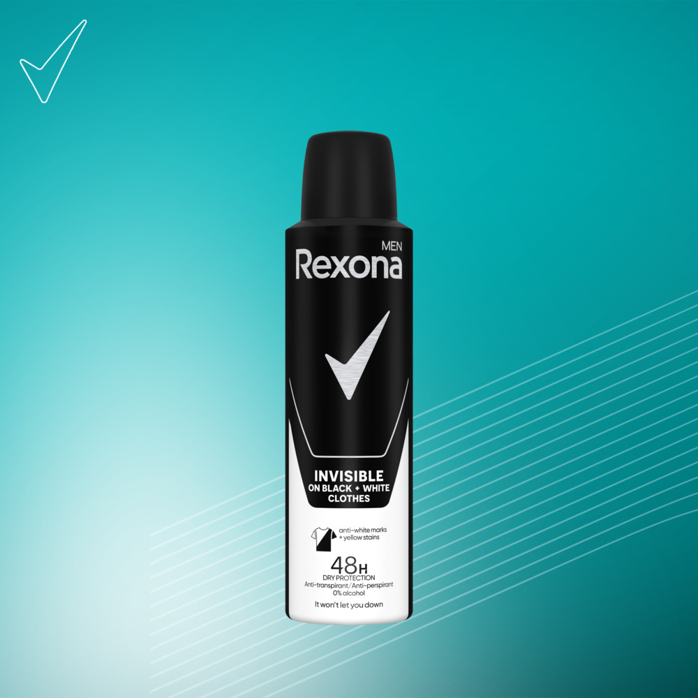 Rexona Men Invisible Black & White antyperspirant w sprayu 150 ml