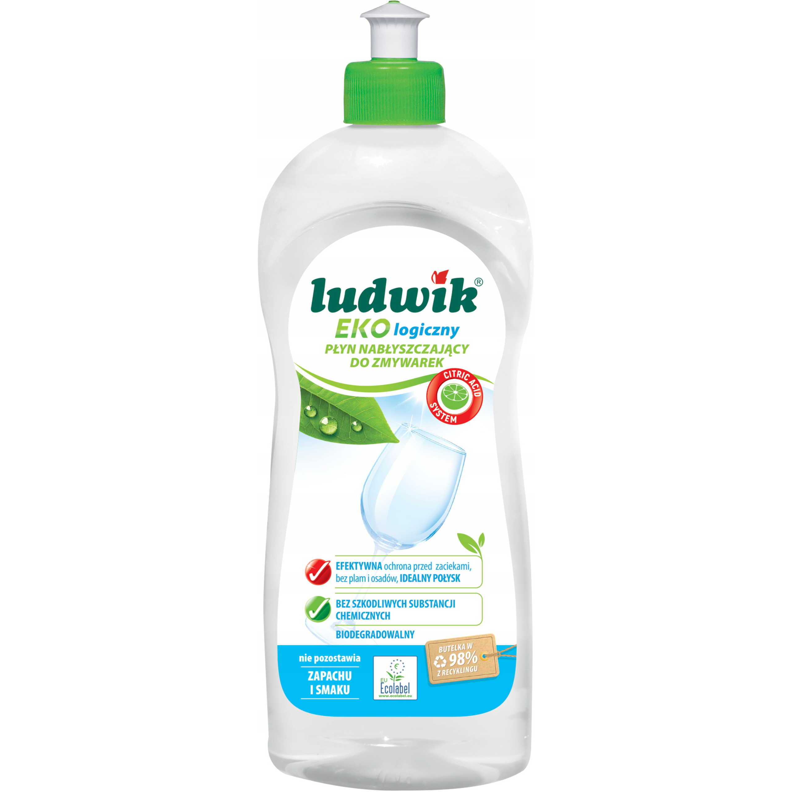 LUDWIK ekologiczny – system do zmywarek Ekologiczny nabłyszczacz do zmywarek 500 ml