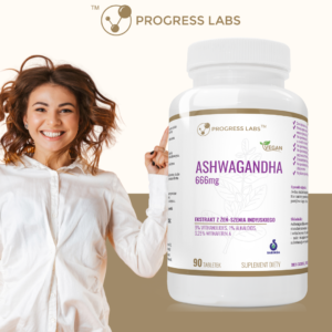 Zestaw Progress Labs Ashwagandha 666 mg tabletki 90 szt 9% WITHANOLIDES Suplement x2