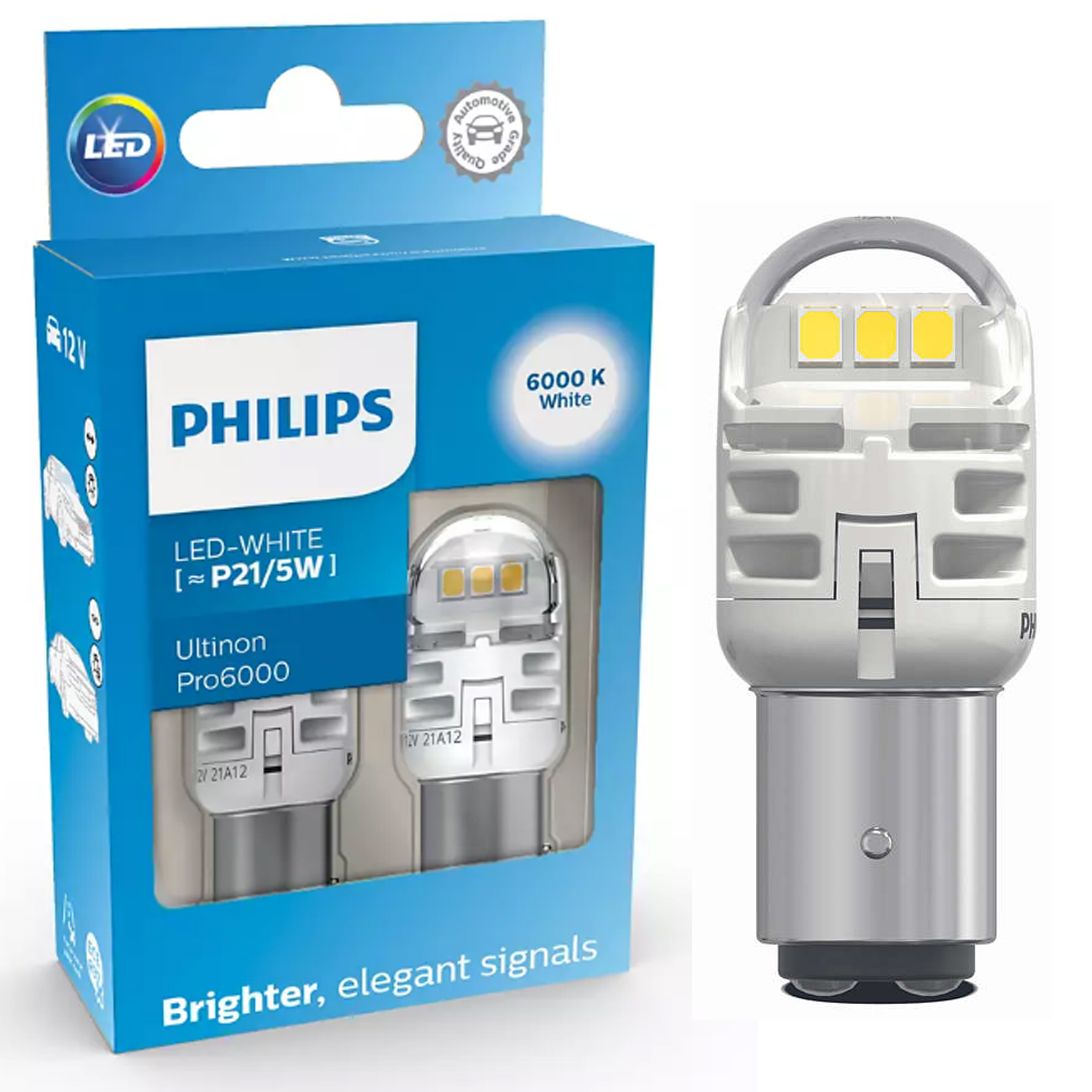 Philips Ultinon Pro6000 SI żarówka LED P21/5W biała 6000 K CU60 12 V