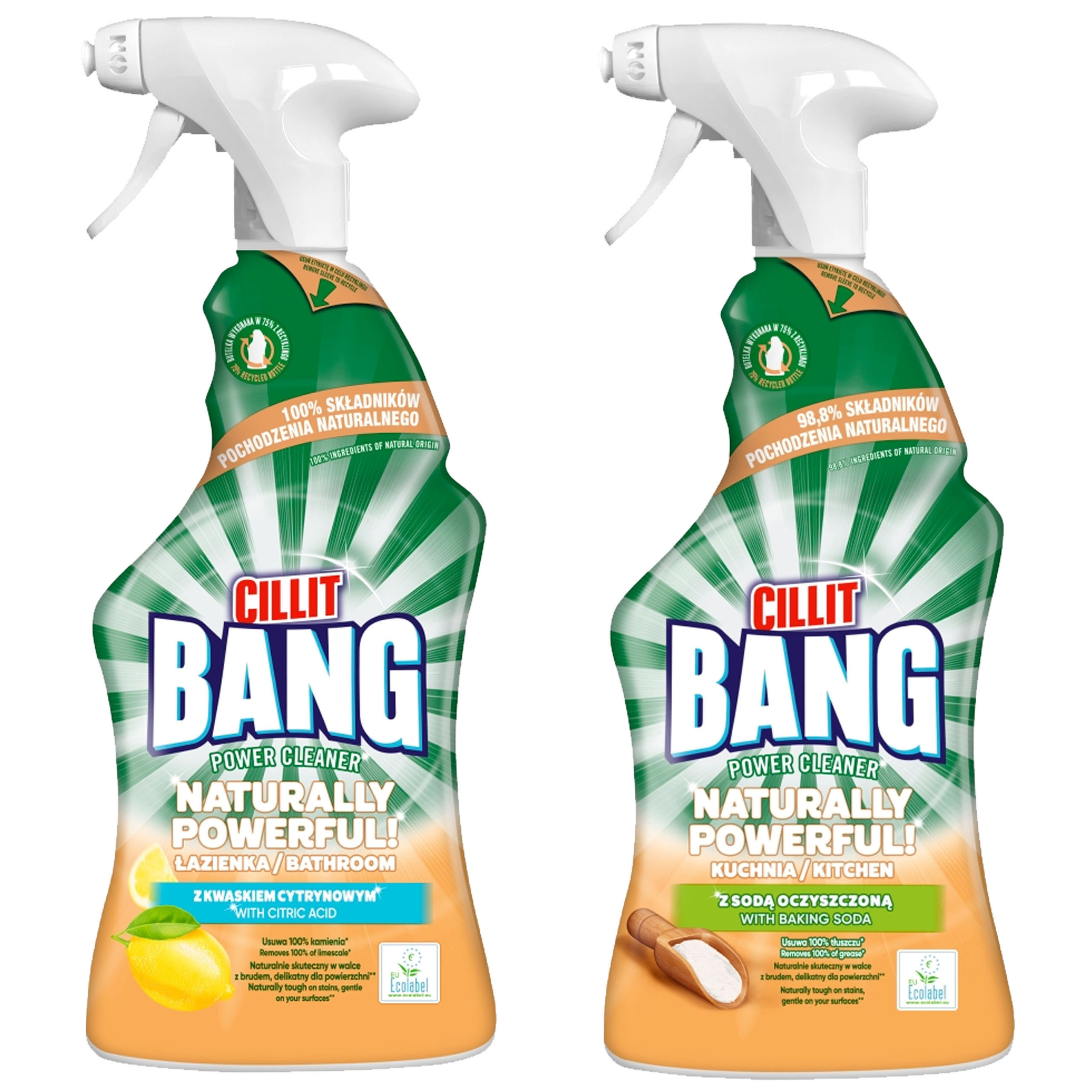093377 Cillit Bang Natu Pow Spray WC 750 + 093384 Cillit Bang Natur Pow Spray 750ml