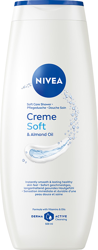 NIVEA Creme Soft Kremowy Żel pod prysznic z olejkiem migdałowym, 500ml