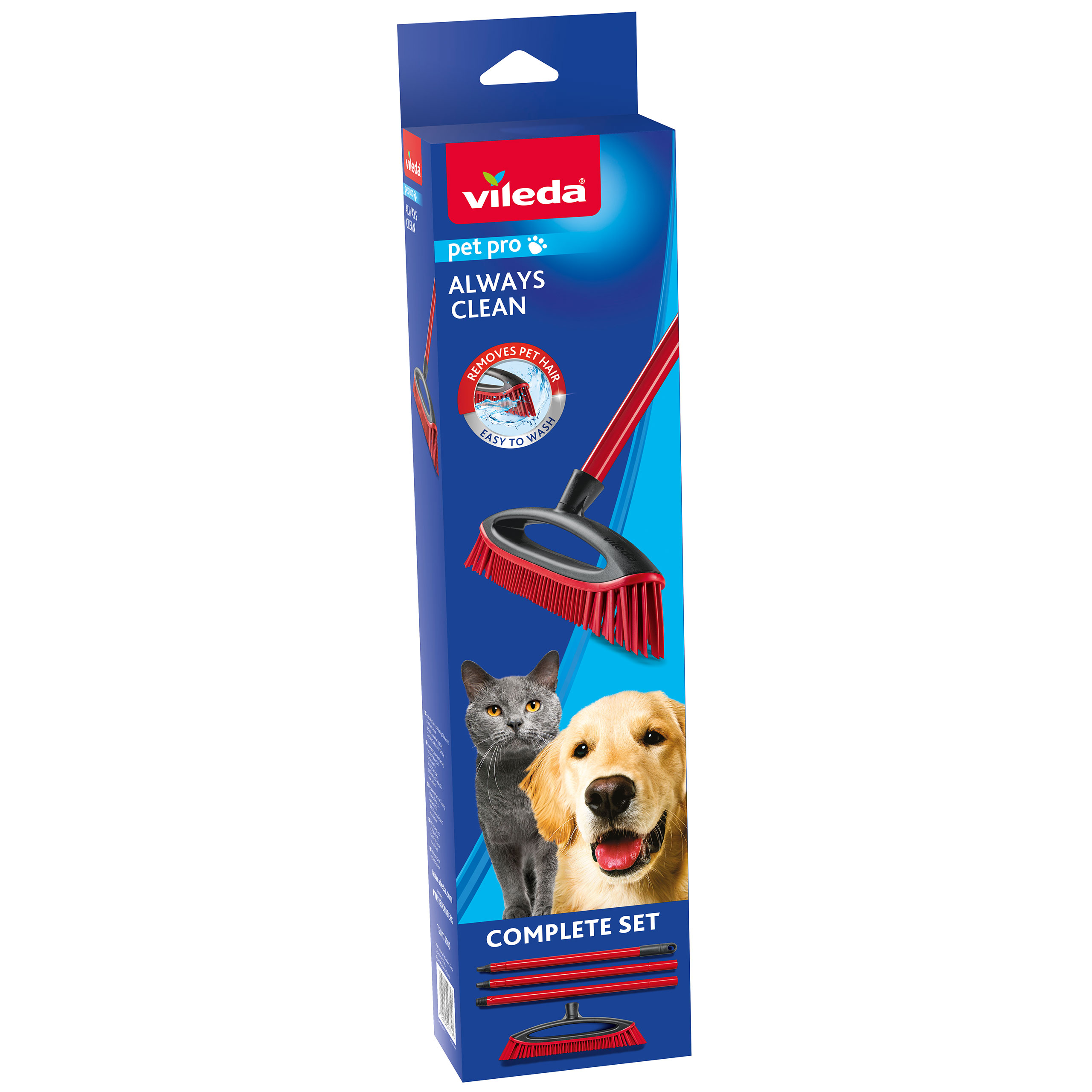 Vileda Zestaw Pet Pro Ręcznik XL Szczotka Always Clean Szczotka Elektrostatyczna