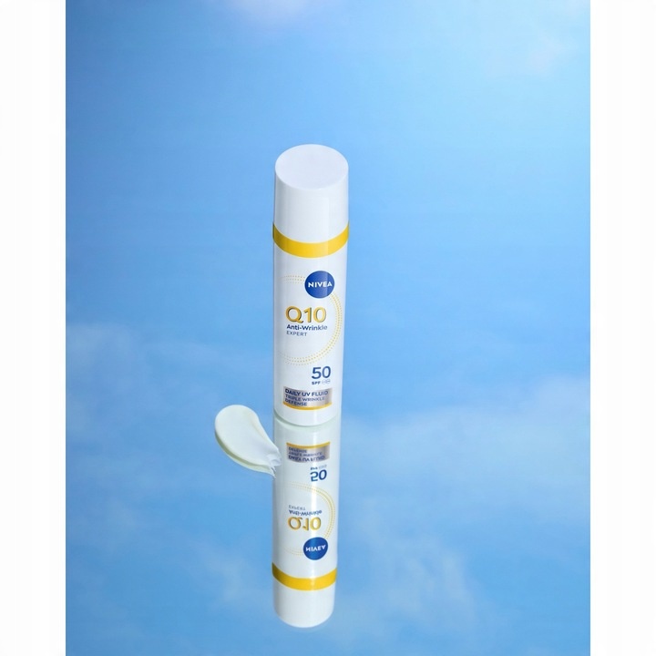 NIVEA Q10 Przeciwzmarszczkowy EKSPERT Serum + Wypełniacz + UV Fluid SPF 50