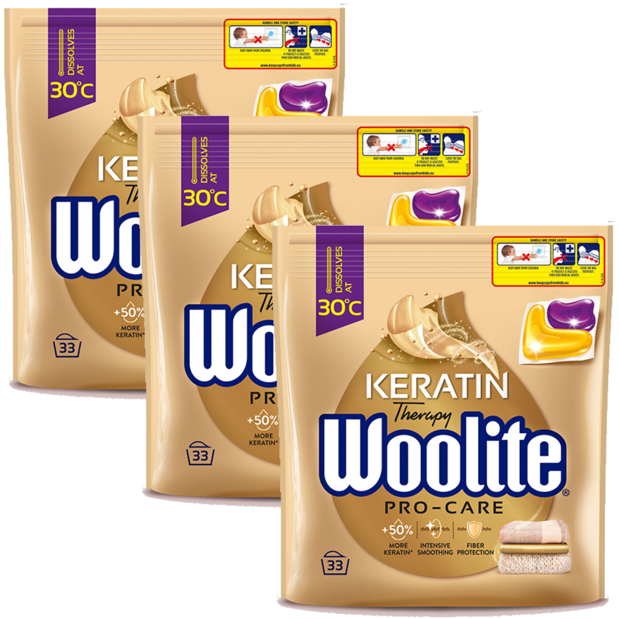 094169 Woolite Żel Kaps Care 33 szt Wo8[zestaw]