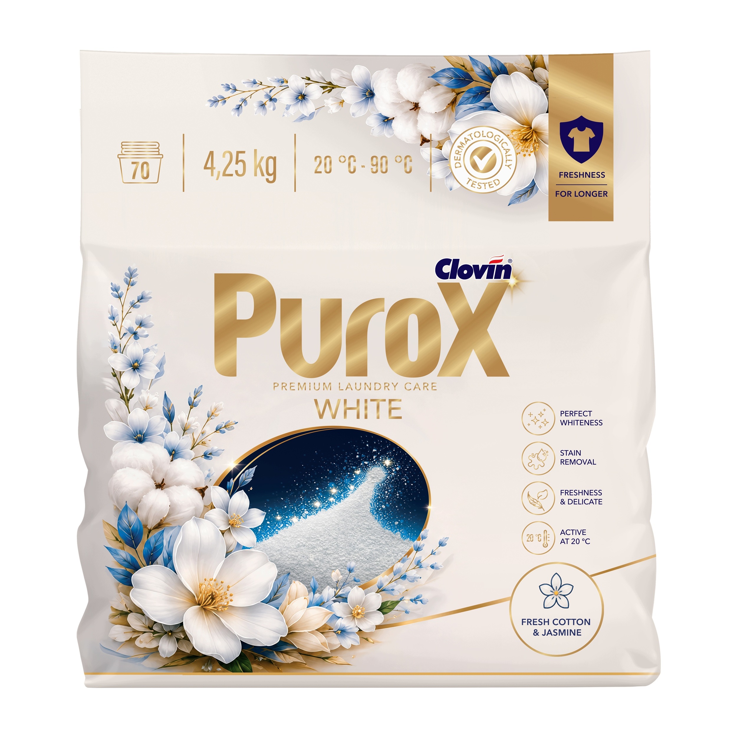Purox Złota Linia Premium proszek do prania White 4,25 kg