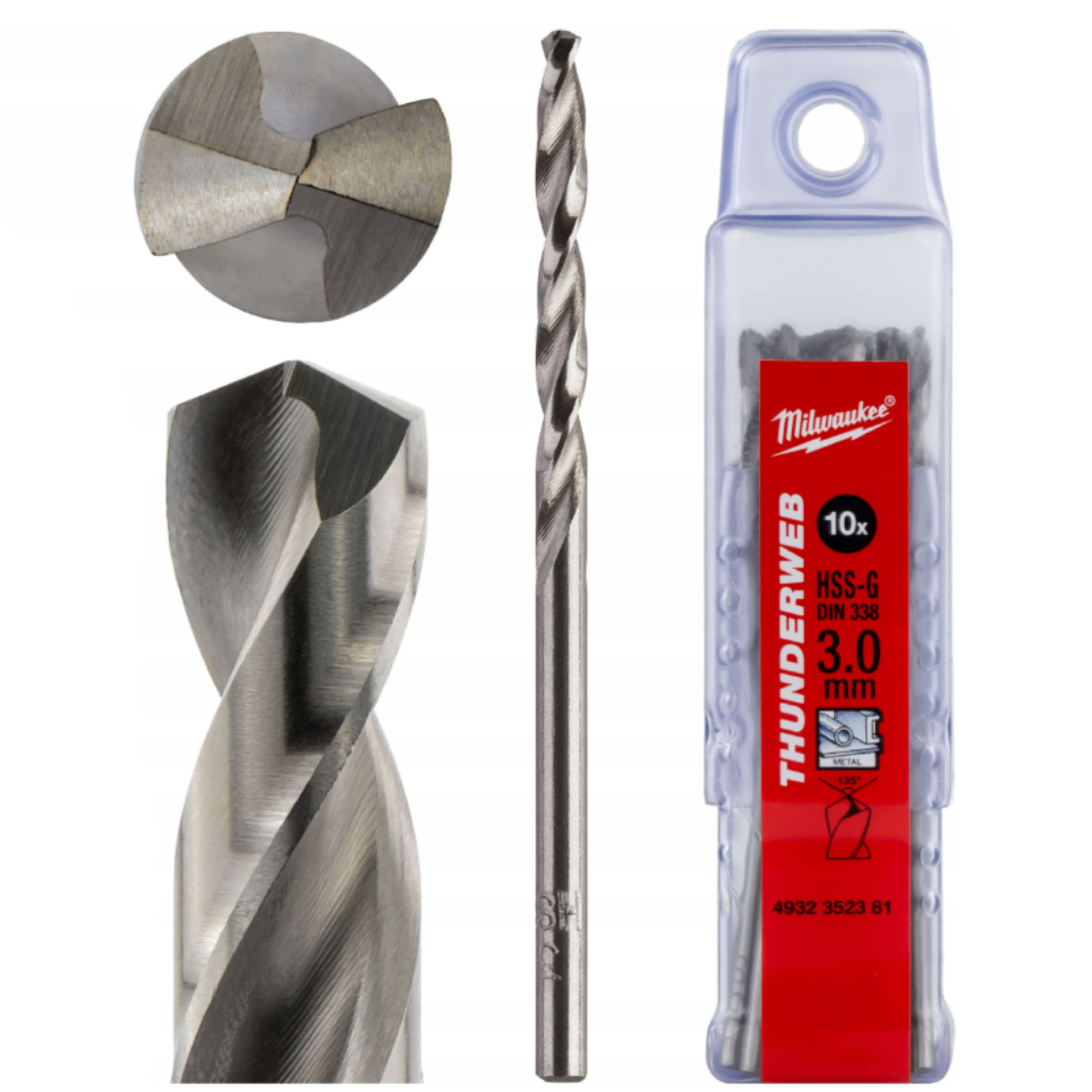Milwaukee wiertła do metalu HSS-G Thunderweb 3,0 mm 10 szt.