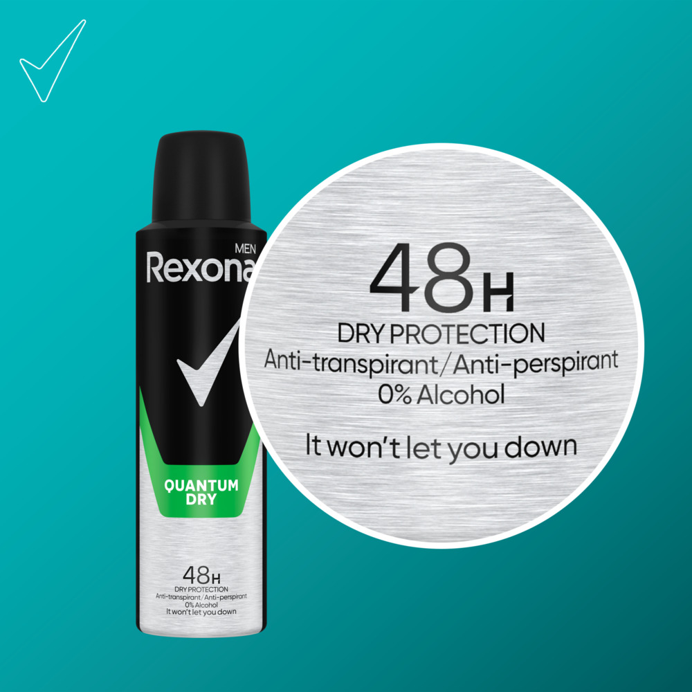 Rexona Men Quantum Dry antyperspirant w aerozolu 150 ml
