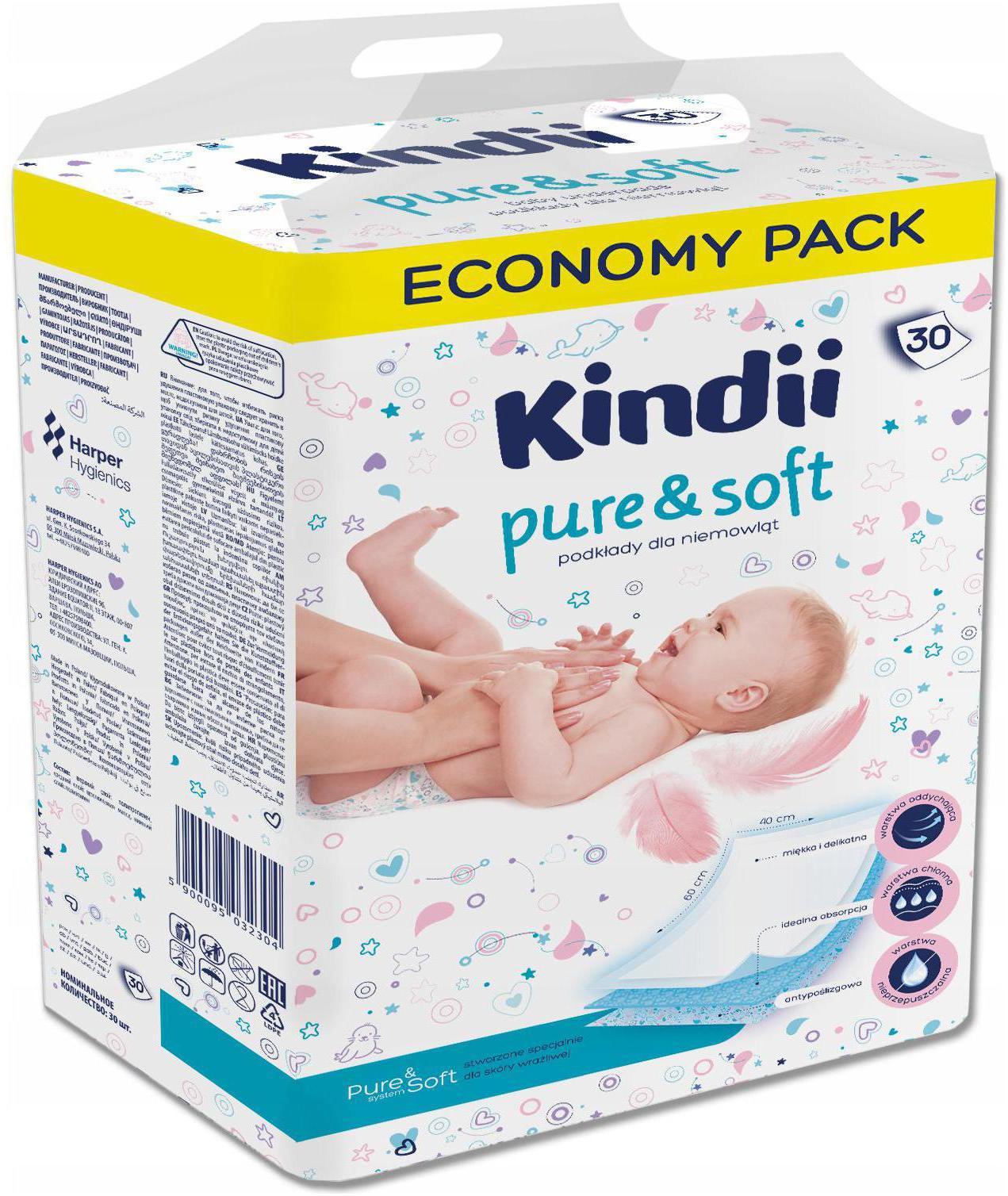 Kindii Podkłady do Przewijania Higieniczne 30 szt.