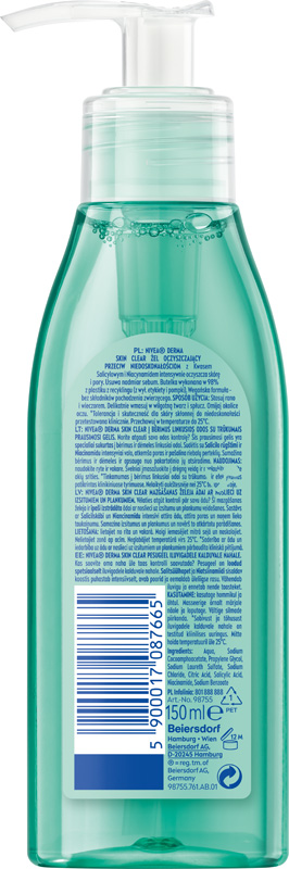 NIVEA Derma Skin Clear Żel oczyszczający przeciw niedoskonałościom 150 ml