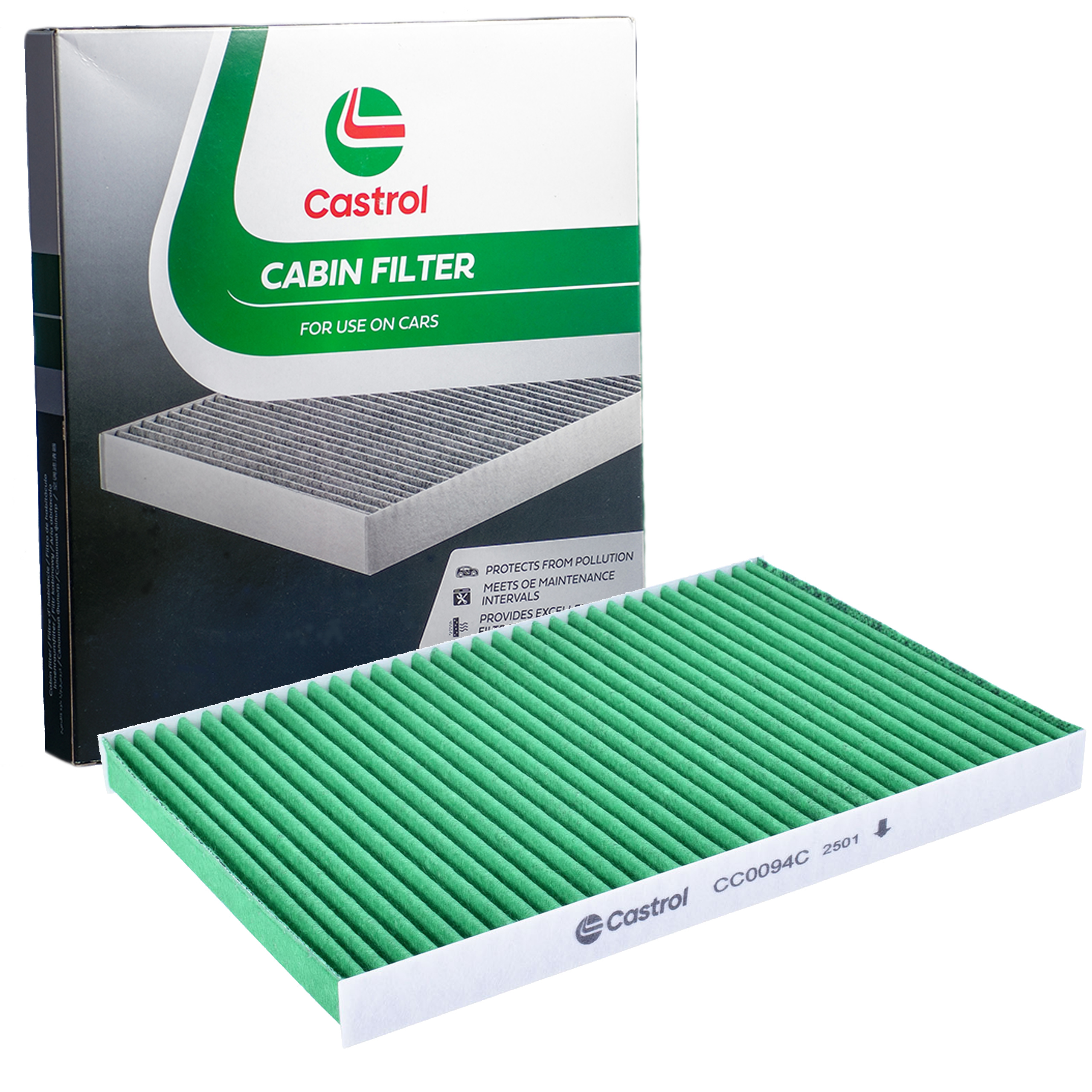 Castrol Filtr Kabinowy wentylacja przestrzeni pasażerskiej CC0094C CARBON+