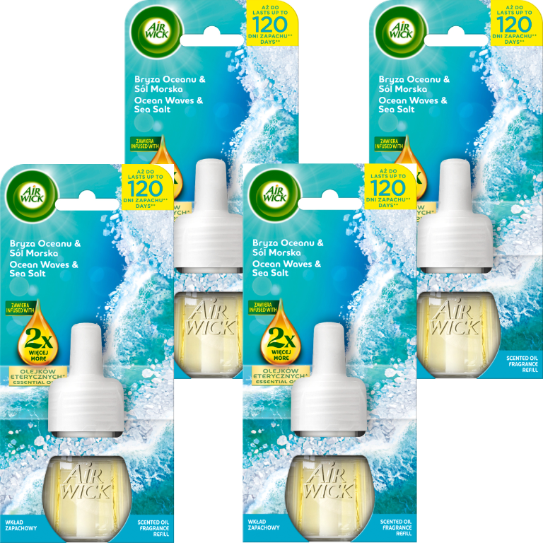 Air Wick Zapas Wkład do Odświeżacza Powietrza Bryza Oceanu Sól Morska 4szt