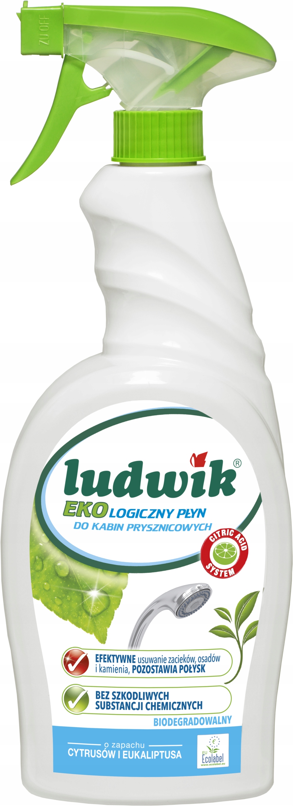 Ludwik Ekologiczny płyn do kabin prysznicowych i łazienki spray 750 ml