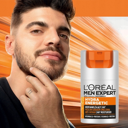 L’Oréal Men Hydra Energetic Nawilżający Krem Do Twarzy Dla Mężczyzn 2x50ml