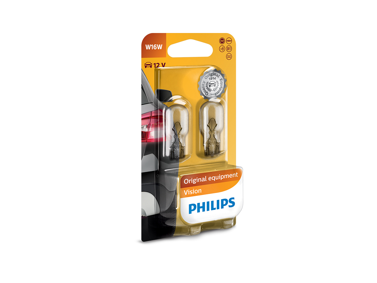 Philips Vision żarówki W16W 12 V 2 szt.