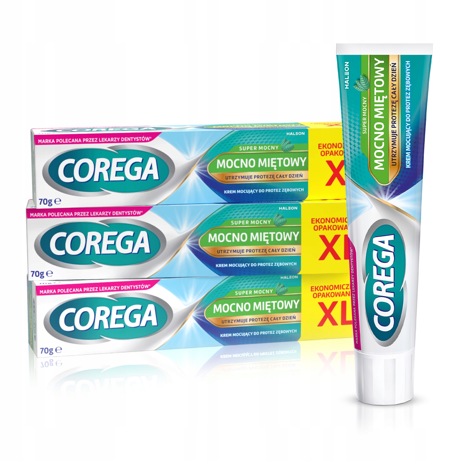 COREGA KREM MOCUJĄCY SUPER MOCNY MOCNO MIĘTOWY 70G x3