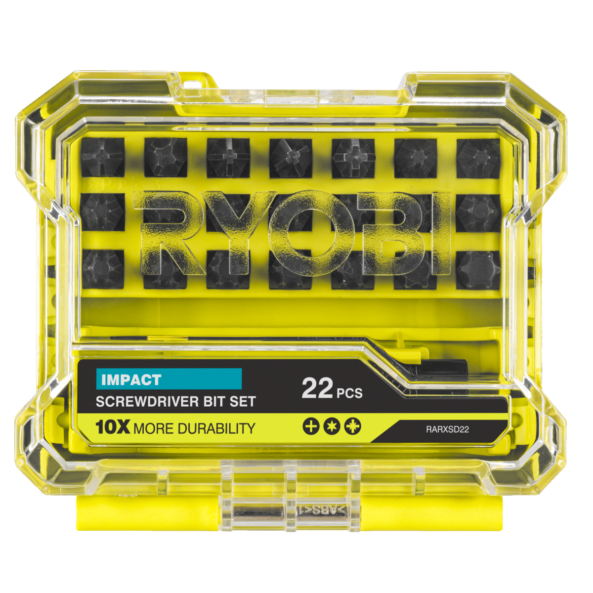 RYOBI Zestaw Bitów Udarowych RX w Kasecie 22el. 25mm RARXSD22