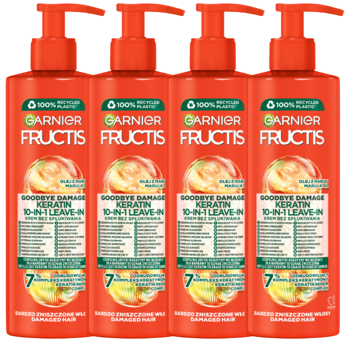 Garnier Fructis Goodbye Damage 10w1 Odżywka Bez Spłukiwania Do Włosów 3x400ml