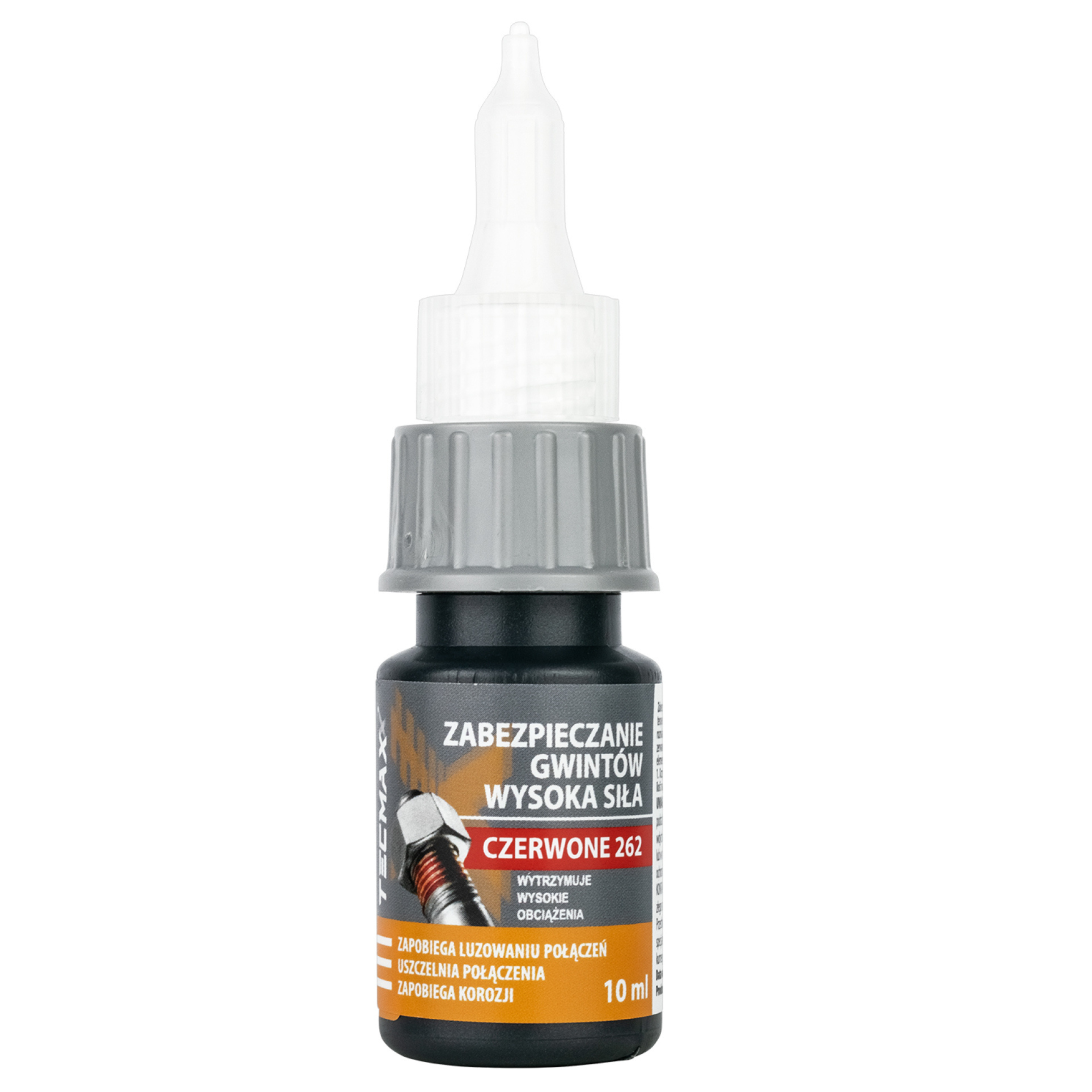 TECMAXX – Środek do Zabezpieczenia.gwintów Czerwony – Trwały 10ml luz