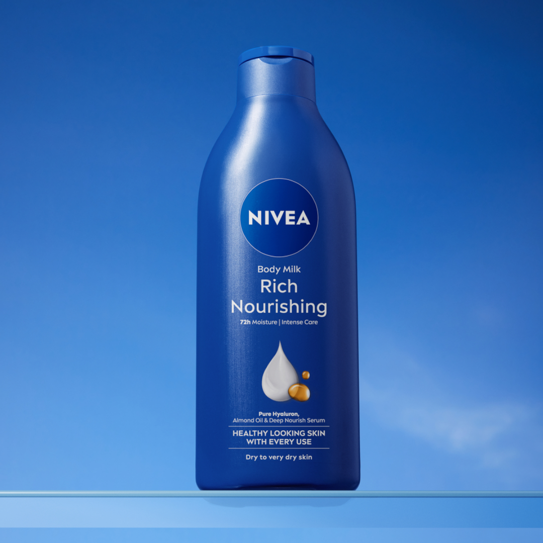 4 x NIVEA Odżywcze Mleczko nawilżające do ciała skóra sucha 400 ml