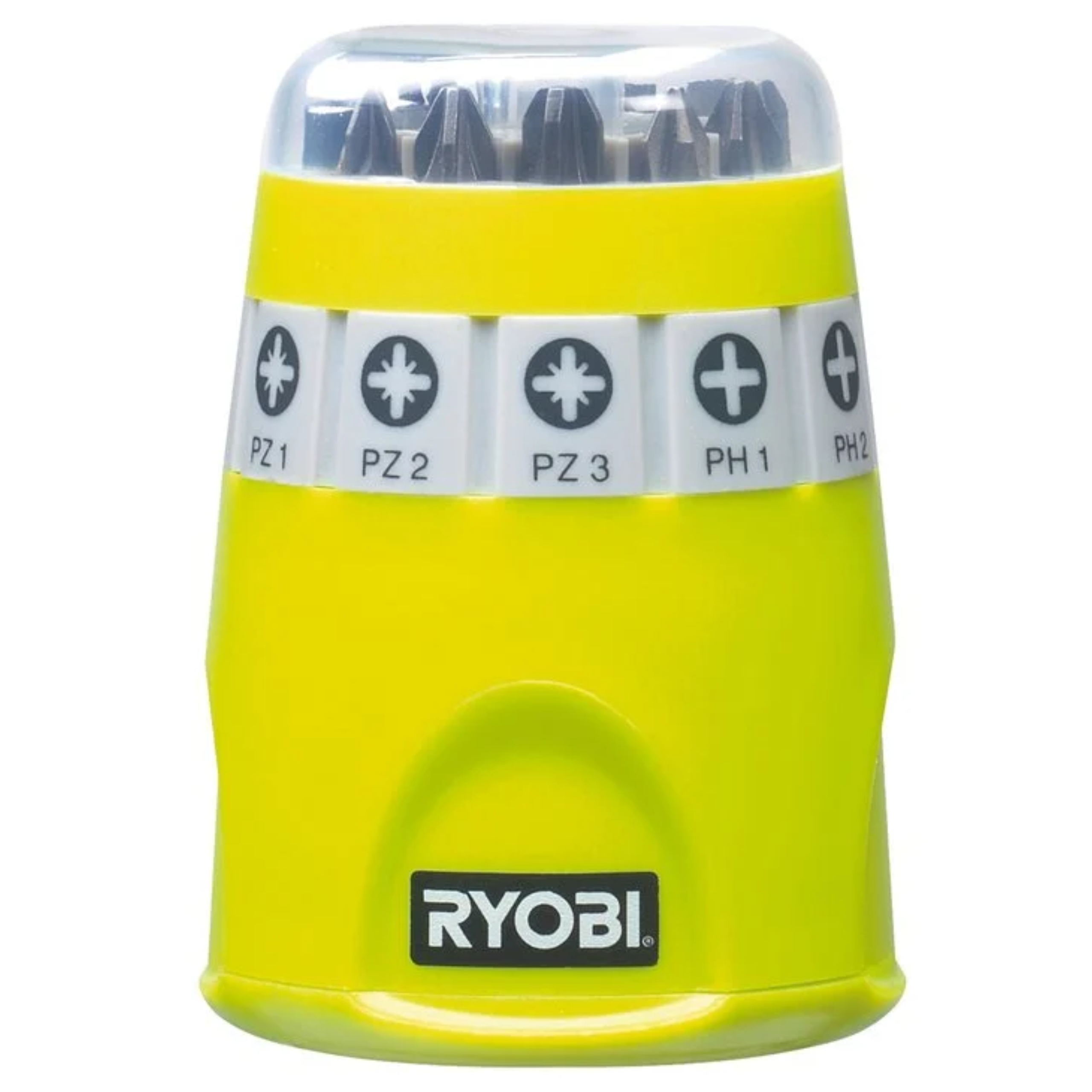 RYOBI WIERTARKO-WKRĘTARKA + Ładowarka + 4AH + 2AH + Zestaw bitów 10 szt.