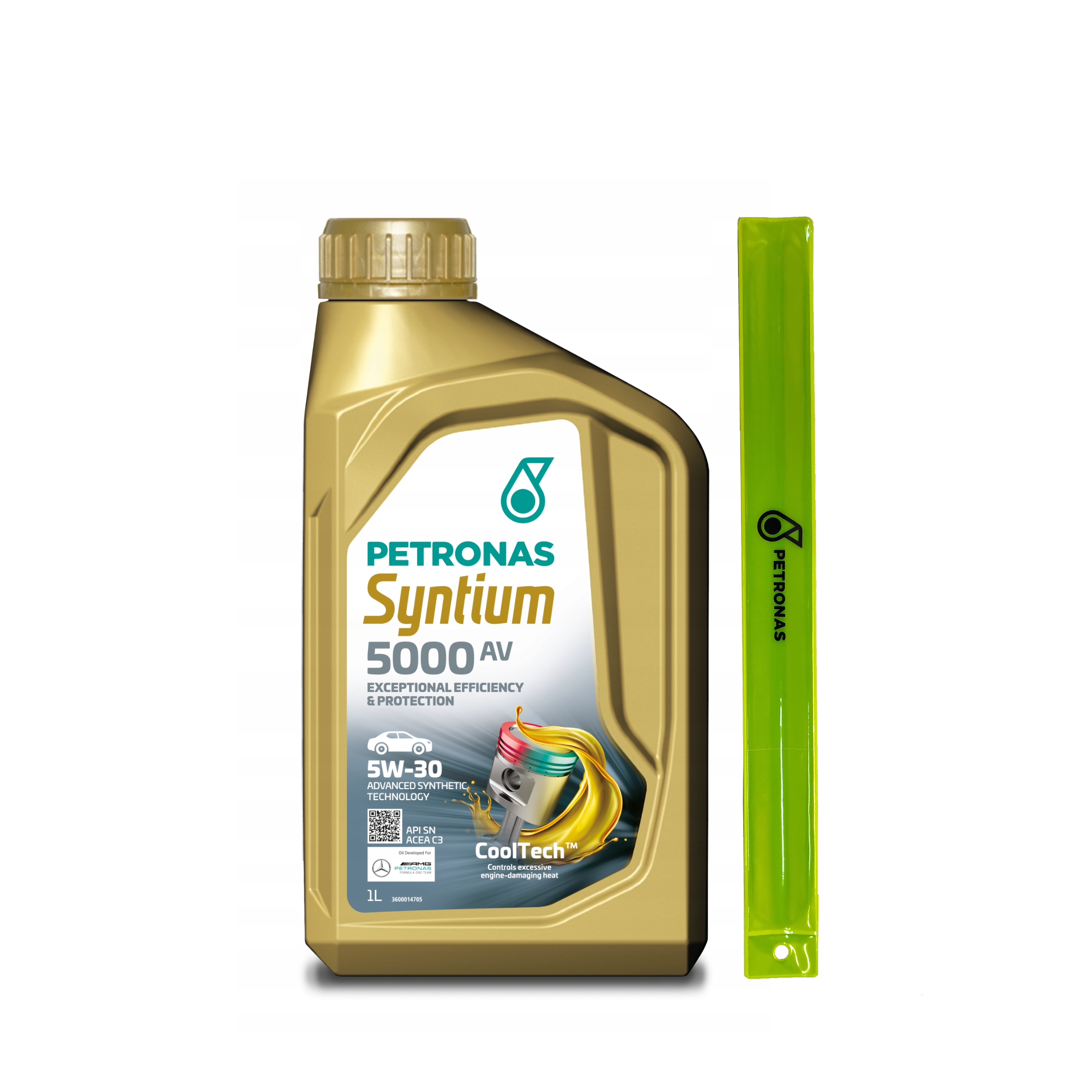 Olej Silnikowy PETRONAS Syntium 5000 AV 5W-30 ACEA C3 SN 1l + Opaska GRATIS