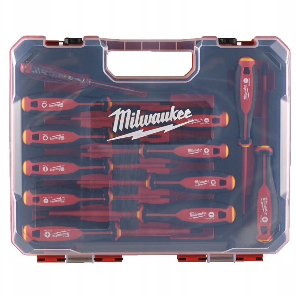 Milwaukee wkrętaki izolowane VDE SL/PH/PZ/T + próbnik 12 szt.