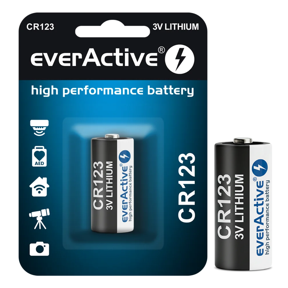 everActive CR123 3V Bateria Foto Litowa 1szt. 1500mAh