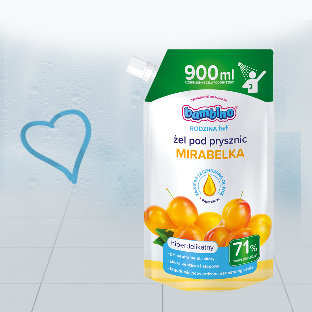 BAMBINO Rodzina żel pod prysznic 1000ML + Żel pod prysznic mirabelka 900ML