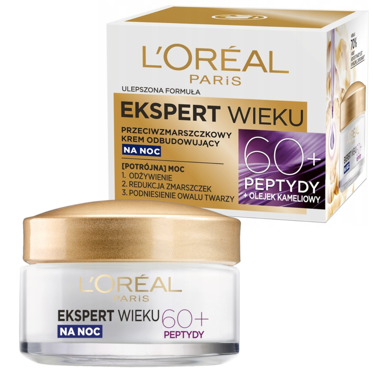 L’Oréal Paris Ekspert Wieku Przeciwzmarszczkowy Odżywczy Krem Noc 60+ 50ml