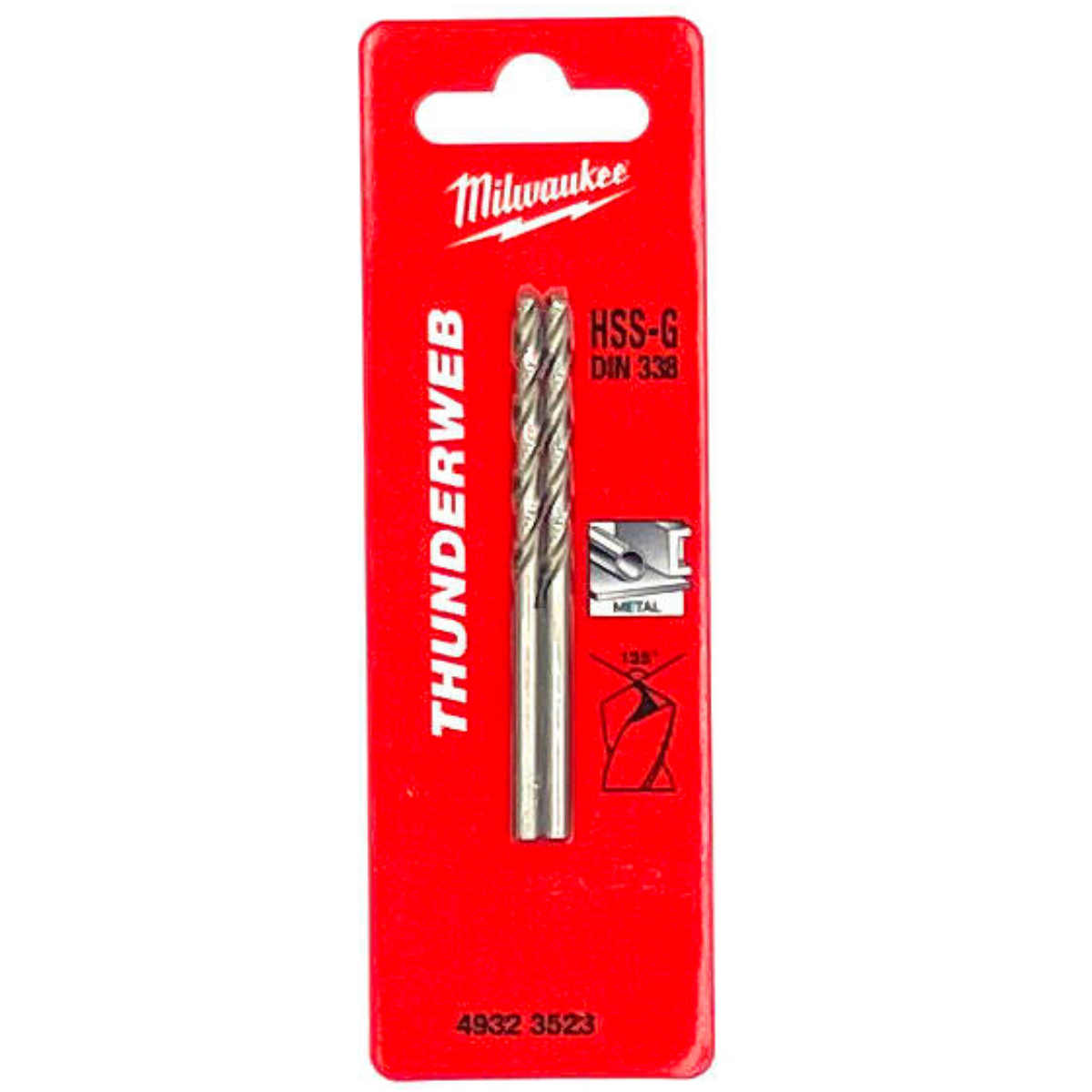 Milwaukee wiertła do metalu HSS-G Thunderweb 3,5 mm 2 szt.