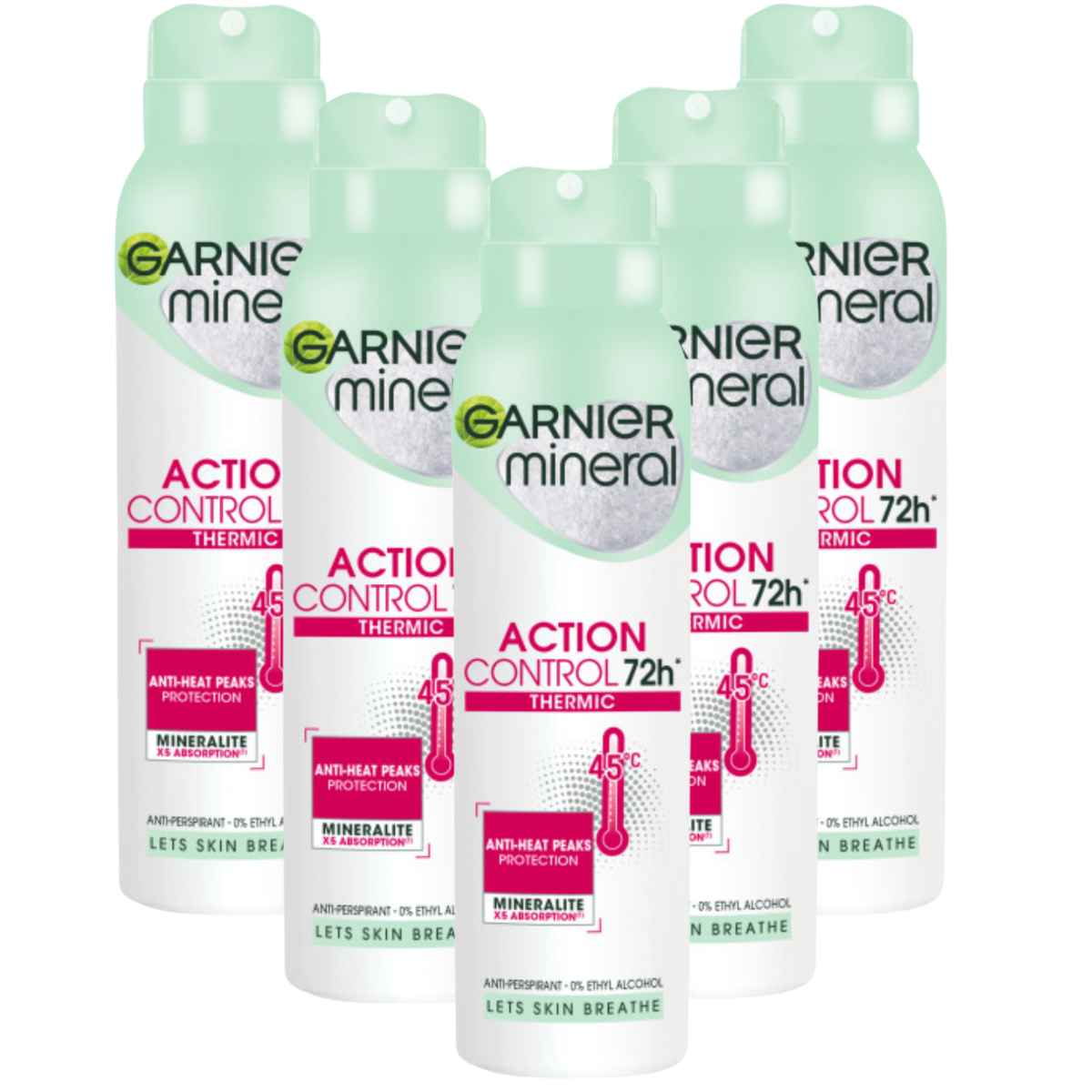 Garnier Antyperspirant Damski Spray Action Control 72h Thermic 5x150ml