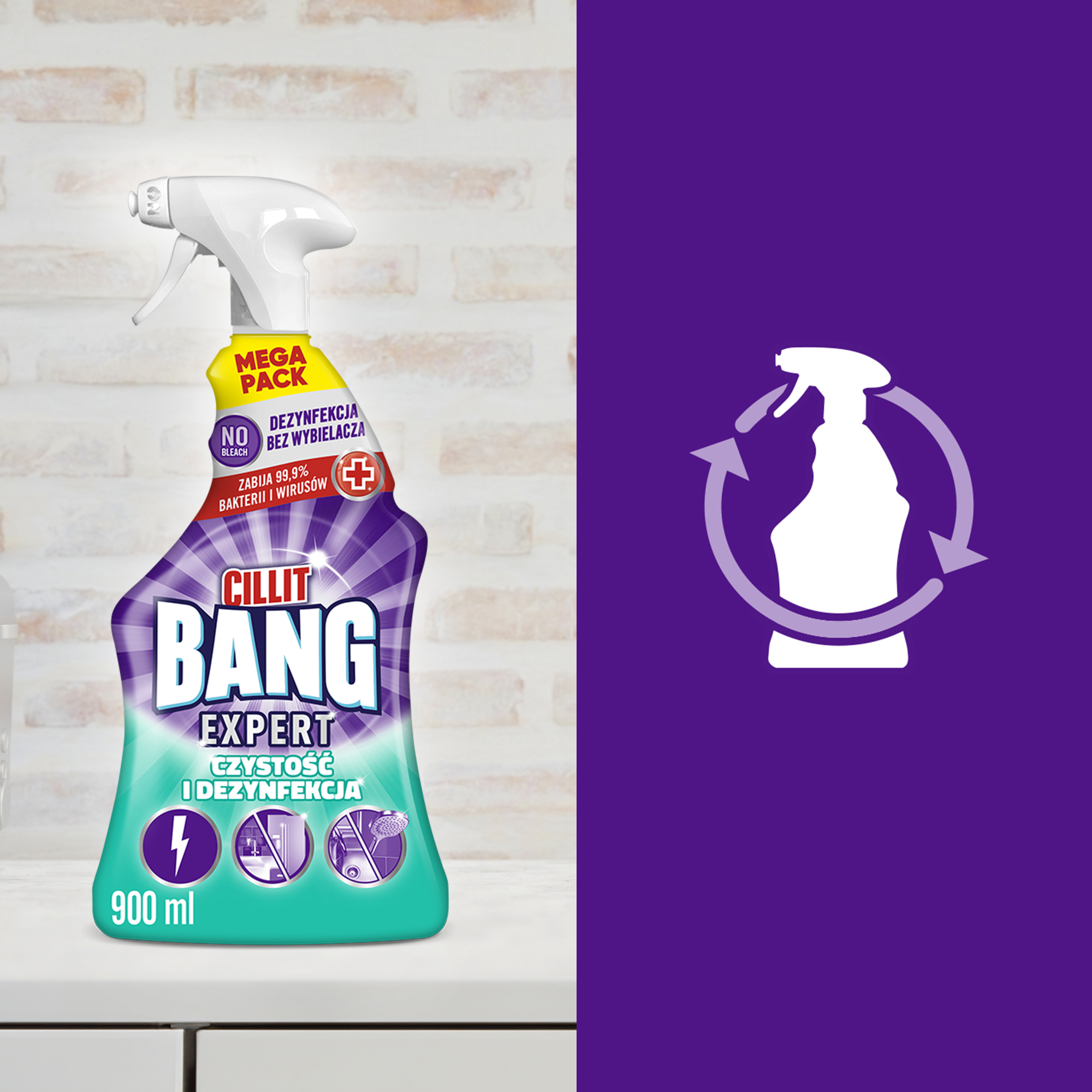 009664 Cillit Bang Czyst i Dezynf 900ml x4